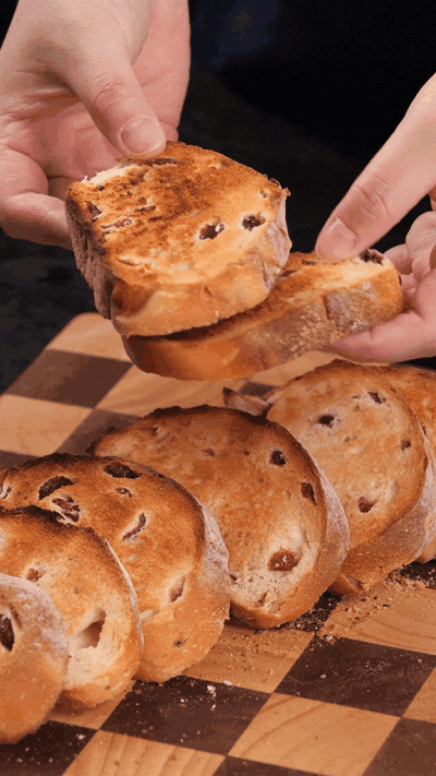 歐包切片，復(fù)烤烤脆