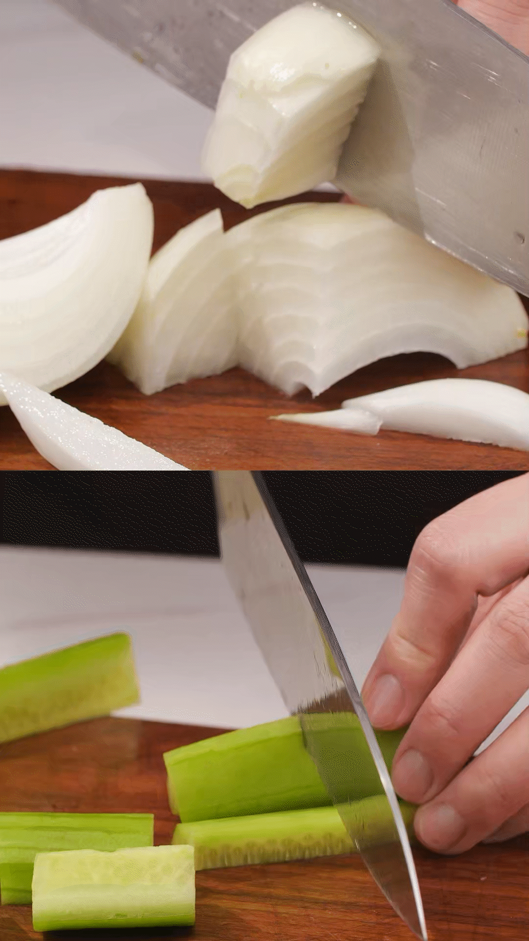 番茄、黃瓜、洋蔥切丁，用適量鹽殺水